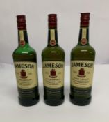 Three Jameson Irish Whiskey 3 x 1L.