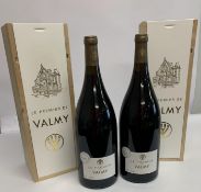 Two Le Premier De Valmy 2020 Cotes Catalanes Red Wine with Wooden Boxes 2 x 1500ml.