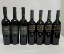 Four Lan Rioja 2011 Gran Reserve 4 x 750ml, three Bottega Vinai Merlot Trentino 2017 Red Wine 3 x 7