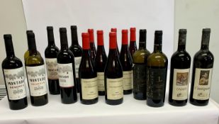 Seventeen assorted Red/White Wines to include Domaine D'Ansignan Les Grenadines 2020 7 x 750ml, Mont