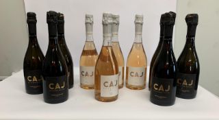 Six CAJ Valdobbiadene Prosecco Superiore 2023 sparkling White Wine 6 x 750ml And Four CAJ Rose Prose