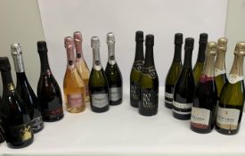 Fifteen assorted White/Red/Rose Sparkling Wines to include Prosecco, Jacobs Creek Chardonnay, BondaD