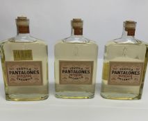 Three Pantalones Resposado Organico Tequila 3 x 750ml (Please Note Damage To Lid Stoppers).