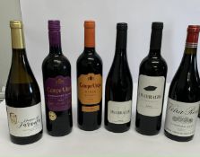 Six assorted Rioja Red/White Wines to include Usarralde 2022/2021, Vino Real Crianza 2017, Campo Vie