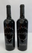 Two Mano's Hand Crafted Reserve California Cabernet Sauvignon, Happy Holidays Decorated to Body and