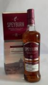 Speyburn 18yr Speyside Single Malt Scotch Whisky.
