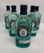 Six Plymouth Handcrafted in England Original Strength Gin 6 x 700ml.