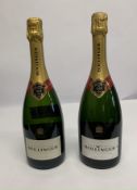 Two Bollinger Special Cuvee Champagne 750ml (One Label Slightly Distressed).