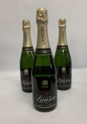 Three Lanson Le Black Champagne 3 x 750ml.