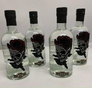 Four Bohemian Brands Rose Skull Premium Vodkas - Crystal Edition 4 x 1.5ltr.