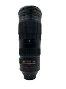 Pre-owned Nikon AF-S 200-500mm f5.6E ED VR lens (Crack to lens barrel housing) with hood and storage