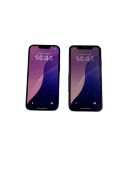 Pre-owned Apple iPhone 14 (A2882) 128GB in Midnight and a pre-owned Apple iPhone 11 (A2221) 128GB in
