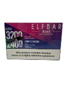 Five Elf Bar 3200 4-in-1 20mg Prefilled Pod Vape Kits (Box sealed) (BB: 20.08.26) (Over 18's Only).