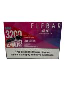 Five Elf Bar 3200 4-in-1 20mg Prefilled Pod Vape Kits (Box sealed) (BB: 20.08.26) (Over 18's Only).