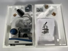 AmScope M150C Series Portable Compound Microscope Kit 40X-1000X. As new