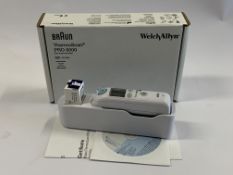 A Braun Welch Allyn ThermoScan PRO 6000 Ear Thermometer with Small Cradle (REF: 901054). As New.