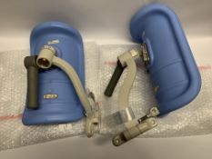 Two Hillrom Calf Support Pad and Arm Assembly. As New.