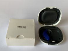 Oticon Xceed Play 1 BTE UP (REF: 214281) Blue. As new (1 Hearing Aid included)