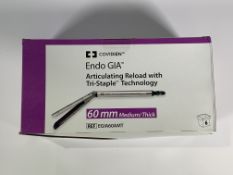Box of Six Covidien Endo GIA Articulating Reload with Tri-Staple Technology, 60mm Medium/Thick (REF: