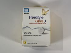 As new Abbott FreeStyle Libre 3 Continuous Glucose Monitoring Systems Sensor (EXP: 2025-07-31).