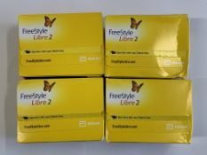 Four as new Abbott FreeStyle Libre 2 Flash Glucose Monitoring Systems Sensor (EXP: 2025-12-31).