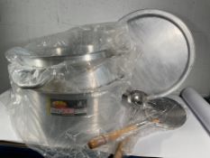 Three RAJ Cooking Pots - Sizes 36, 40 and 44.