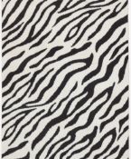 As new Rugvista Zebras Design Rug, Size- 230 x 160cm, Black and Cream, Sealed (stock image).
