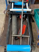 Pre-owned Cycling Accessories; A set of Tacx Galaxia bicycle training rollers, an Elite Volare turbo