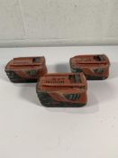 Three pre-owned Hilti B22/5.2 Li-on Batteries.