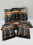 Approximately two hundred and fifty Duracell AA batteries.