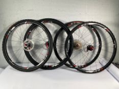 Pre-owned Cyclocross Wheels; Two pairs of Novatec CXD aluminium tubular disc brake fitted with Vitto
