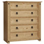 As new Corona Rustic 5-Drawer Chest (stock image).