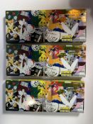 Three Turner Acryl Gouache Water Resistant Acrylic Paint Sets - 12 Colours - 11ml Tubes. Very light