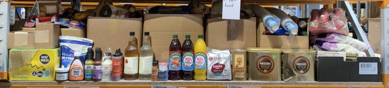 Assorted Food Items To Include Fizzy Drinks, Coffee And Biscuits Related Items. (One Shelf)