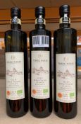 Three Terre Rosse 100% Organic Extra Virgin Olive Oils, 8.45fl oz bottles, sealed, labels slightly m