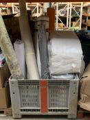 A stillage of miscellaneous reels and related items. (Stillage not included).