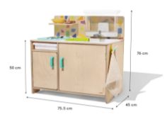 As new Lovevery The Real Life Play Kitchen (stock image).