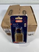 As new ABUS myCode 165/40 Padlocks, 2 boxes (12 Units). Outer packaging creased, items sealed.