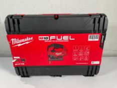 As new Milwaukee M18 FUEL FJS 18v Cordless Brushless Top Handle Jigsaw (body only).