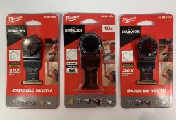 Three as new Milwaukee items; A 10 pack of Starlock Bi-Metal Blades (48-90-6034) and two packs of Si