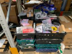 Twenty Crates of Miscellaneous Items to Include Scarfs, Balloons and more.