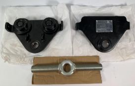 YALE HTP 1000kg Push Travel Beam Trolley 50-220mm Black. Some chipped paint (HTP 1-A).