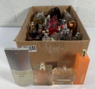 Approximately forty assorted part used parfum/eau de toilette to include Hugo Boss, Yardley, Versace