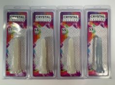 Four Doc Johnson Crystal Jellies Anal Starters, Size- 5.5