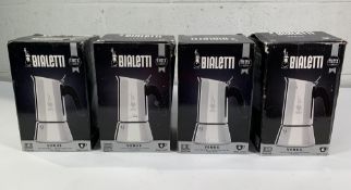 Four Bialetti Venus induction hob Espresso coffee makers, suitable for all heat sources, 6 cups, pol