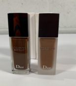 Two as new DIOR Forever Skin Glow Foundation testers 1 x 9N, 1 x 7N. 2 x 30ml.