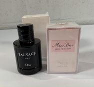 Dior Sauvage 60ml Tester (very slightly used) and Miss Dior Blooming Bouquet 30ml.