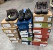 Sixteen Pairs Of Assorted Mountain Warehouse Walking Boots.