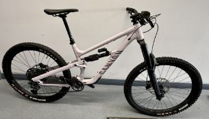 Pre-owned Canyon Torque 5 mountain bike with Rocshox Zeb forks, Canyon G5 bars with DT Swiss wheels