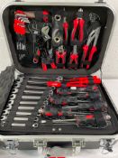 As new Duratool D02155 152-Piece General Tool Kit in aluminium case.